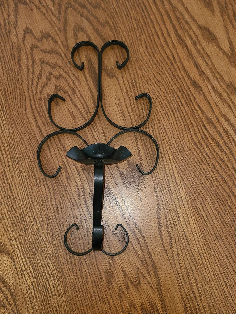 Vintage - Candle Wall Sconce Black Wrought Iron